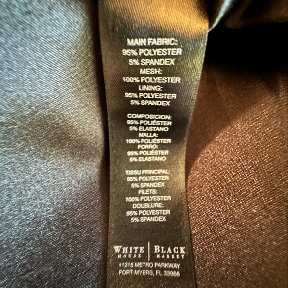 White House Black Market Black Mesh Cutout Cocktail or Formal Sheath Dress Sz 4 - Picture 9 of 11